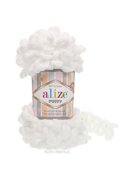 Alize 55 Λευκή Χειροποίητη Πλεκτή Κλωστή και Ζακέτα Παντόφλα Παντόφλα