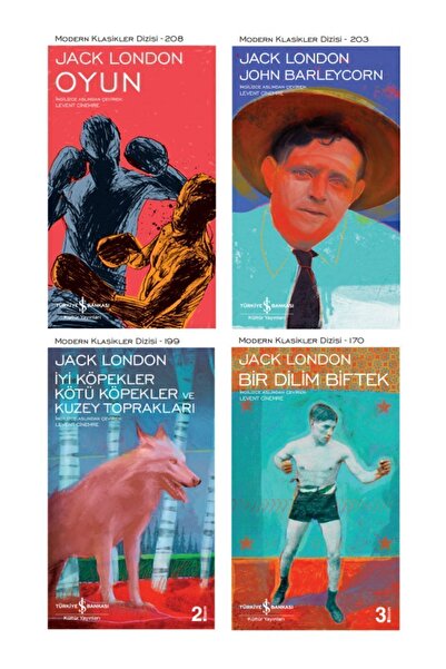 TÜRKİYE İŞ BANKASI KÜLTÜR YAYINLARI Jack London 4 Kitap Set / Oyun - John Bar...
