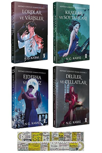 Dex Hepimiz Gökyüzü Olmak İstedik 4 Kitap Set N. G. Kabal (Ciltli) + Matemati...