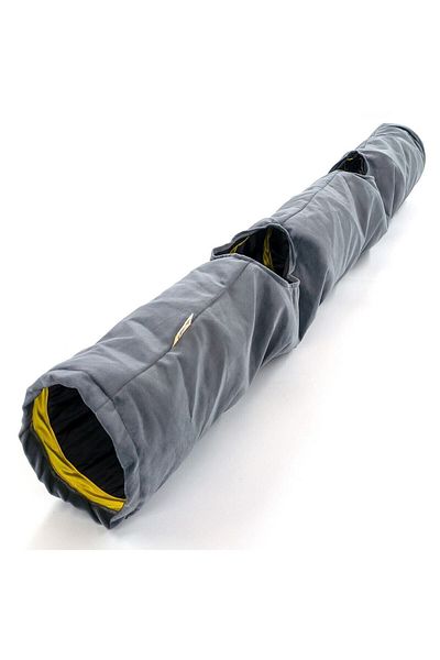 Dilekita Foldable Tall Velvet Cat Tunnel (Grey)