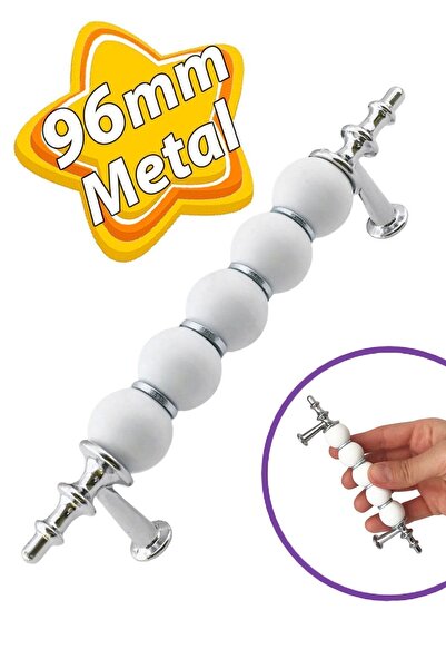 GLASWEN Mâner Pearl 96 mm Cromat Mâner pentru bucătărie Mâner pentru sertar M...