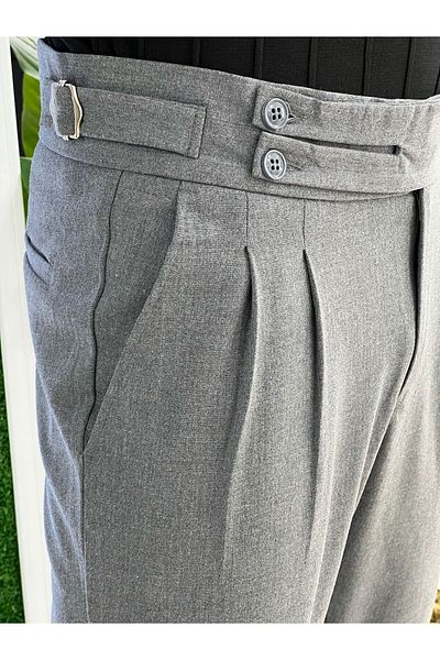 JANSO GROUP Akkad Fashion - Italian Cut Slimfit Fabric Trousers