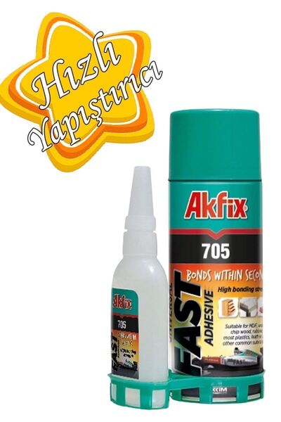 GLASWEN Hızlı Yapıştırıcı Şeffaf Güçlü 200 ml Sprey + 50 gr Yapıştırıcı