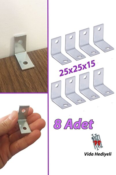 GLASWEN 8 Adet Mobilya Eşya Dolap Duvar Sabitleyici Köşe Bağlantı L Demir Gön...