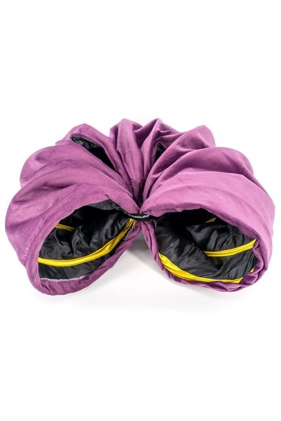 Dilekita Foldable Tall Velvet Cat Tunnel (Purple)