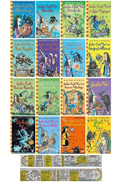 TÜRKİYE İŞ BANKASI KÜLTÜR YAYINLARI Sakar Cadı Vini 16 Kitap Set + Matematik ...