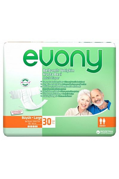 Evony Patient Diapers Large-large 30 Pieces