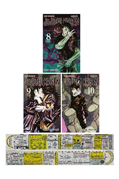 Gerekli Şeyler Yayıncılık Jujutsu Kaisen 8-9-10. Ciltler Manga Seti + Mat. Öğ...