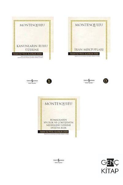 TÜRKİYE İŞ BANKASI KÜLTÜR YAYINLARI Montesquıeu 3 Kitap Set Iş Bankası Hasan ...