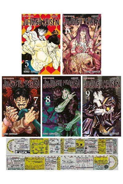 Gerekli Şeyler Yayıncılık Jujutsu Kaisen 5-6-7-8-9. Ciltler Manga Seti + Mate...