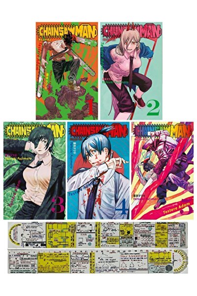 Gerekli Şeyler Yayıncılık Chainsaw Man 1-2-3-4-5. Ciltler Manga Seti + Matema...