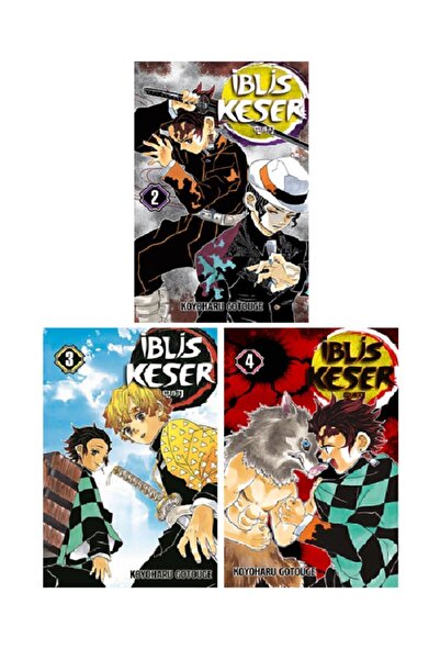 Gerekli Şeyler Yayıncılık Iblis Keser (demon Slayer) 2-3-4. Ciltler Manga Set...