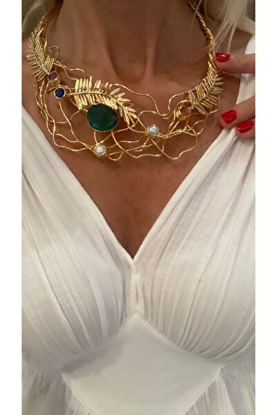 GİCİ Aksesuar GİCİ Özel Tasarım  Kedi Gözlü Choker/Kolye