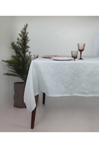 PİKKO HOME مفرش طاولة كتان رمادي - 150*220 سم (ك)