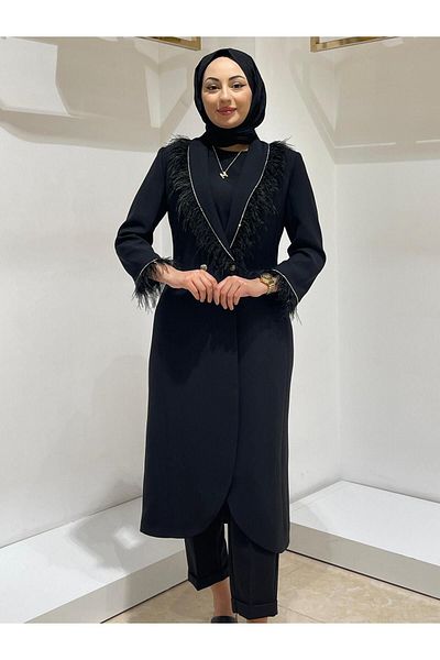 GARNİ Long Garnı Black Jacket - 01489