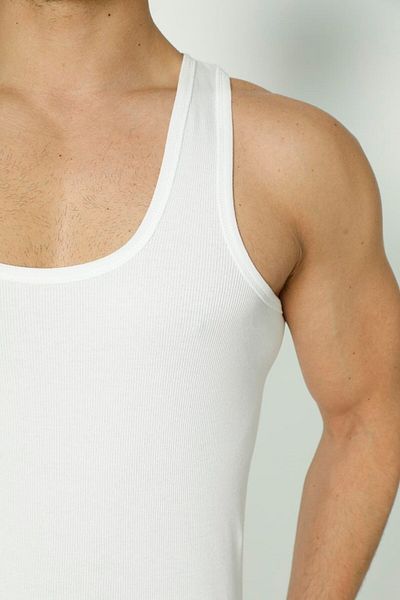 Yıldız Kardeşler 5 Pieces of Wide Strap 100% Cotton Men's Undershirt - Camisole (Wicked-Striped)