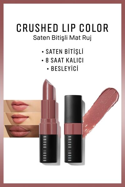 BOBBI BROWN Crushed Lip Color Saten Bitişli Mat Ruj- Brownie 716170237886