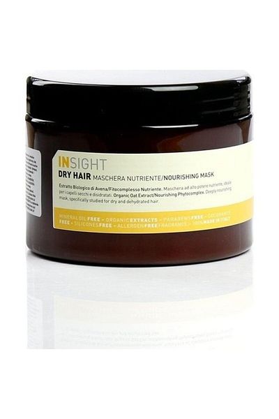 Insight Dry Hair Nourishing Mask for Dry Matte Hair 400 ml New Generation Glass Bottle