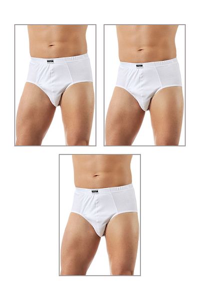 ÖZKAN underwear Özkan 0037 Pachet de 3 chiloți pentru bărbați, din bumbac, pieptănat, din jerseu, flexibili, confortabili