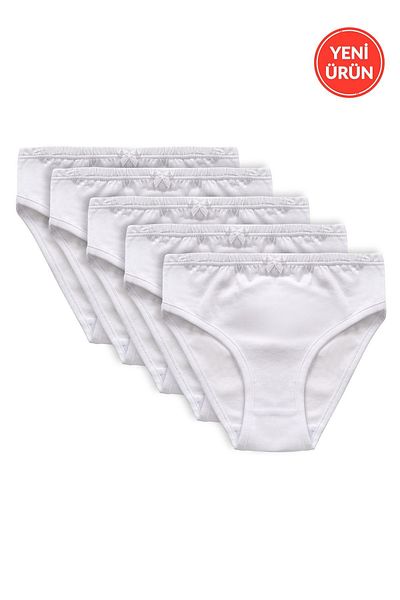 ÖZKAN underwear Özkan 43027 - Βαμβακερή λύκρα για κορίτσια, άνετο σλιπ 5 τεμαχίων