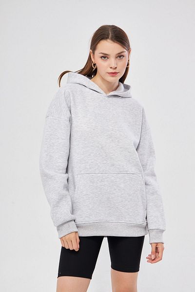 Moda Işık Hanorac cu glugă unisex Grimelange - Hanorac de bază 100% bumbac