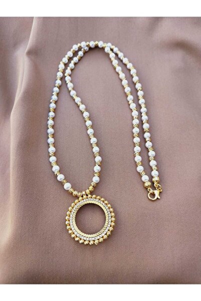 GEZERGOLD TAKI Yarım Incili Dorikalı Kolye