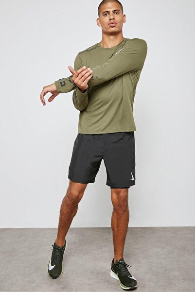 Nike Challenger7 2 In 1 Running Shorts Taytlı Siyah Koşu Şortu