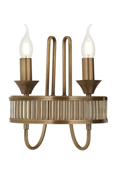 Avonni AP-60378-2E Eskitme Kaplama Aplik E14 Metal Cam 17x25cm