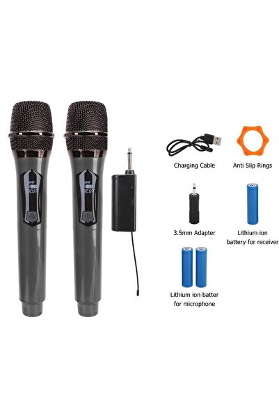 Coverzone 2 Adet Kablosuz Wn04 Amfi Hoparlör Için Mikrofon Karaoke Mikrofonu Sahne Performansı Partiler