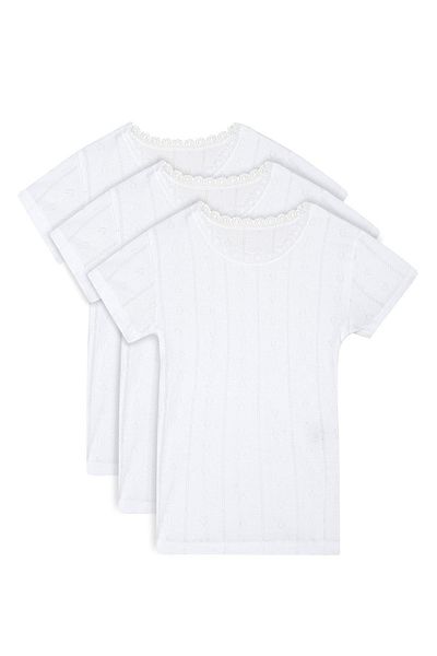 ÖZKAN underwear Özkan 42780 - Pachet de 3 maiouri pentru fetiță, 100% bumbac, transferate, flexibile și confortabile