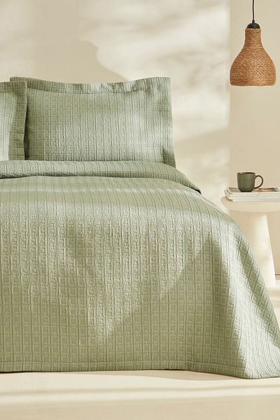 Karaca Home Green Cool Touch Double Bedspread