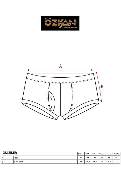ÖZKAN underwear Özkan 0117 Ανδρικά εσώρουχα με ραβδώσεις βαμβακερή τσάντα