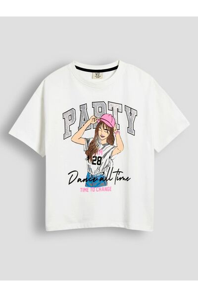 Victor and Jane By Styli Girl Graphic Print T-Shirt