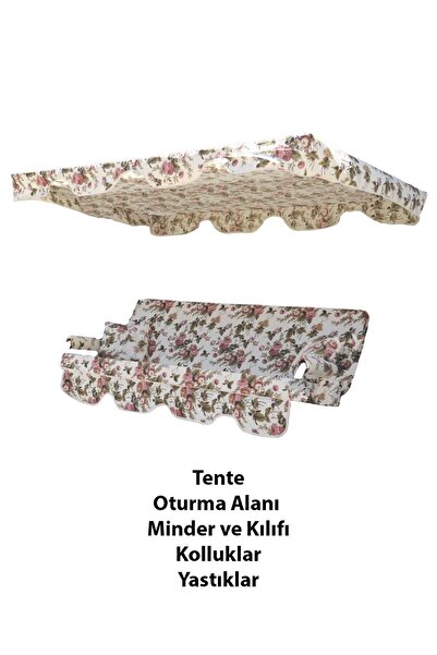 OGUZSER Salıncak Minder Seti Süngerli Salıncak Seti Salıncak Minderi Kılıf Se...