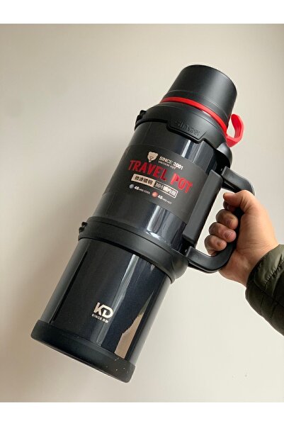 VACUUM Termos 4 Litre Kamp Aile Boy Siyah