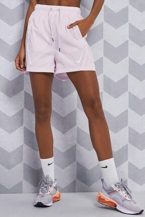 Nike swoosh shorts pink cheap