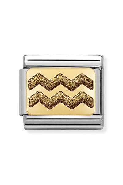 NOMİNATİON Composable Classic Dekoratif Link - Zerafet - Zig Zag Altın - (39 Zig Zag Gold) 18K Altın