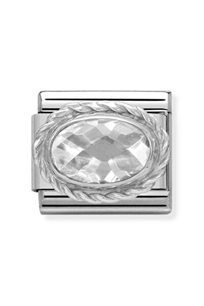 NOMİNATİON Composable Classic Faceted Cz In Stainless Steel With 925 Sterling...