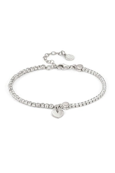 NOMİNATİON Nomination Chic & Charm Silver with White CZ Heart Bracelet