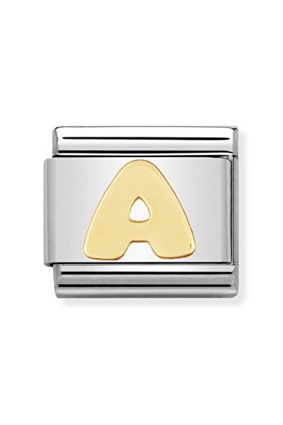 NOMİNATİON Composable Classic Dekoratif Link - Harfler - A Harfi - (01 A) 18k Altın