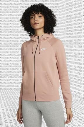 Nike Essential Full Zip Fleece Hoodie Rose Kapu onlu Fermuarl Sweatshirt Fiyat Yorumlar Trendyol