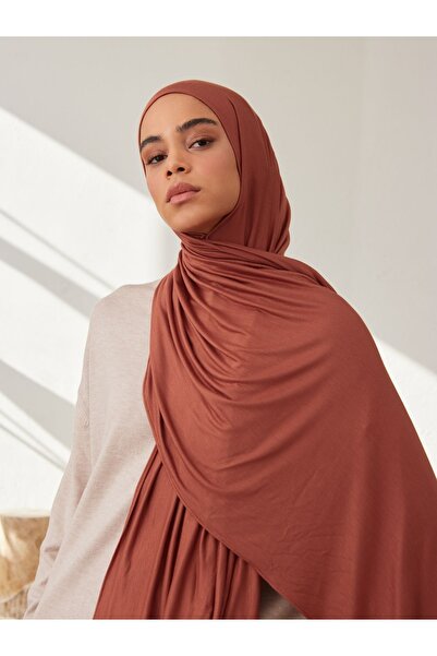 Femple Modest Red Red Red Premium Jersey Shawl - 180X70 cm Hijab