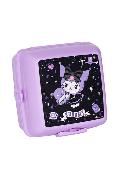 WİGGLE Wiggle Kuromi 4 Compartment Children's Lunch Box - Food Storage Container with Spoon and Fork