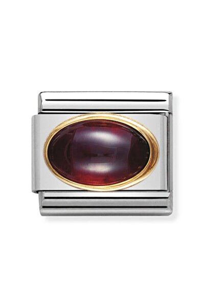 NOMİNATİON Composable Classic Dekoratif Link - Taşlar Oval - Garnet - (03 GAR...