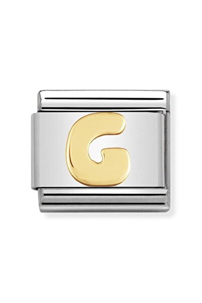 NOMİNATİON Composable Classic Dekoratif Link - Harfler - G Harfi - (07 G) 18k Altın