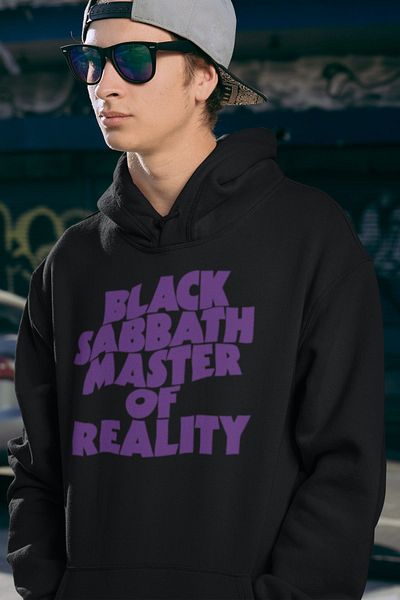SEVBANO Anime Printed Unisex Oversize Black Sabbath Master of Reality Hoodie