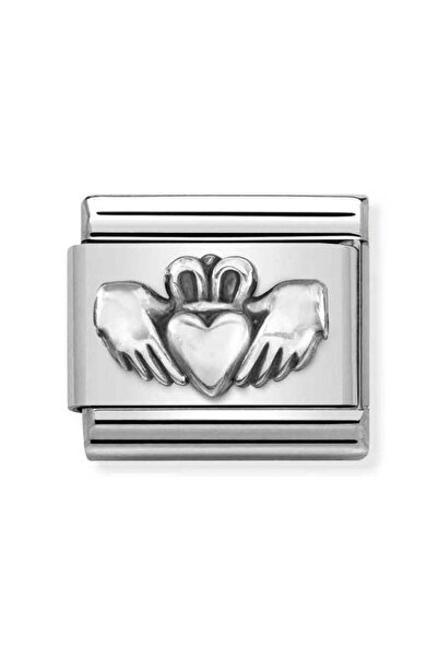 NOMİNATİON Composable Classic Dekoratif Link - Oksitlenmiş Semboller - Claddagh -  925 Gümüş