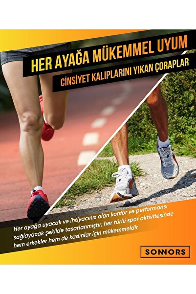 SONNORS 4 ζευγάρια κάλτσες για τρέξιμο Ελαφριές αναπνέουσες αθλητικές κάλτσες με μαξιλαράκια