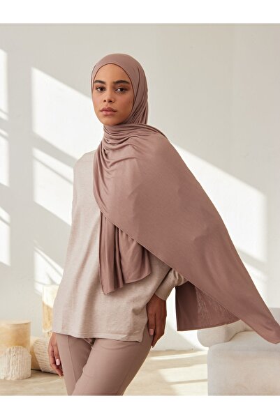 Femple Modest Premium Μικρό Jersey Σάλ - Χρώμα Mocha, 150x50 εκ., Hijab