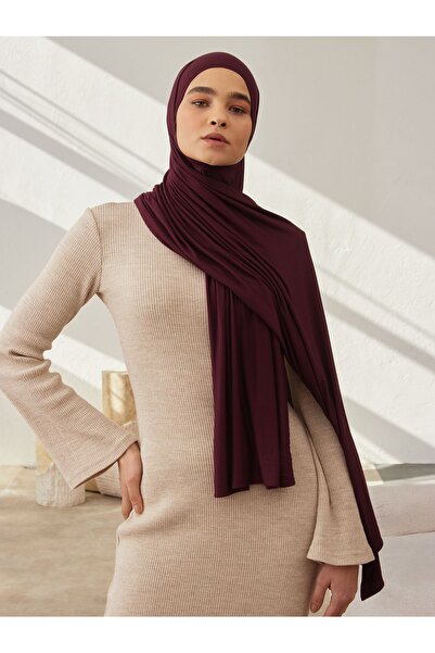 Femple Modest Claret Red Premium Jersey Shawl - Hijab 180x70 cm